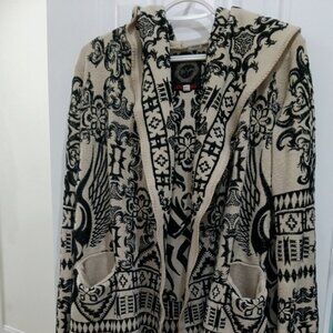 Johnny Was Hoodie Duster Cardigan Wrap